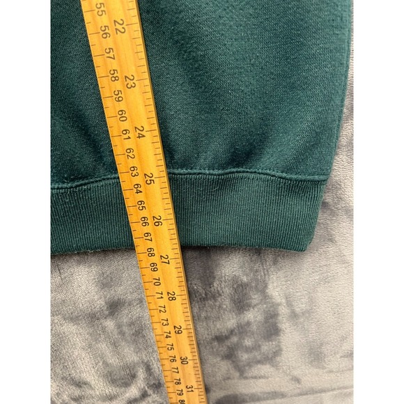 Shaver Lake Relaxed Sweatshirt Mens XL Green Cotton Fleece Lined Striped Collar - Picture 3 of 6